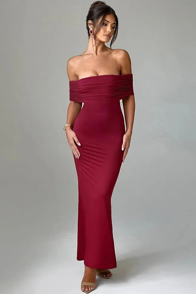 KAVAW - Elegant Strapless Maxi Dress