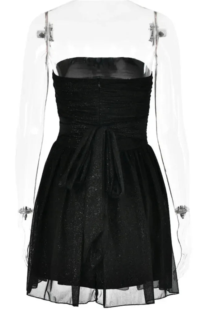 KAVAW - Elegant Strapless Sequin Mini Dress