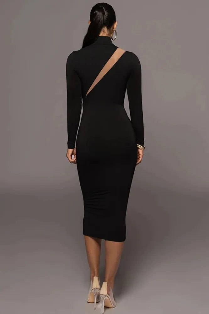 KAVAW - Elegant Long Sleeve Maxi Dress