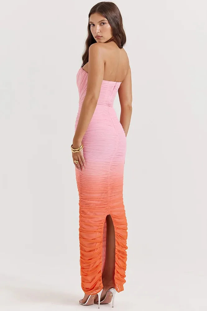 KAVAW - Gradient Strapless Maxi Dress