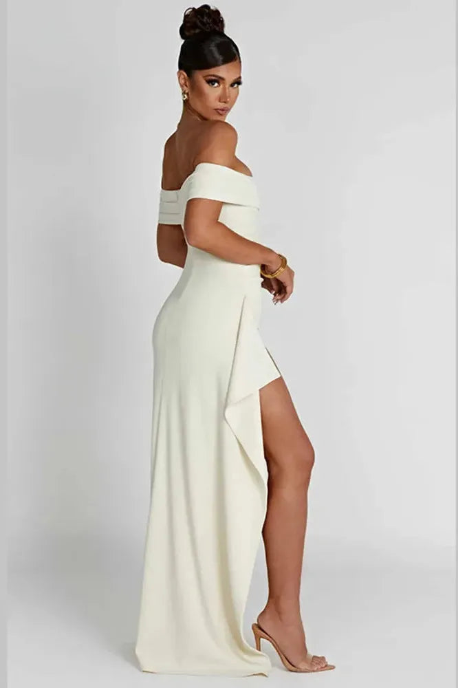 KAVAW - Off-Shoulder Ruffled Maxi Dress