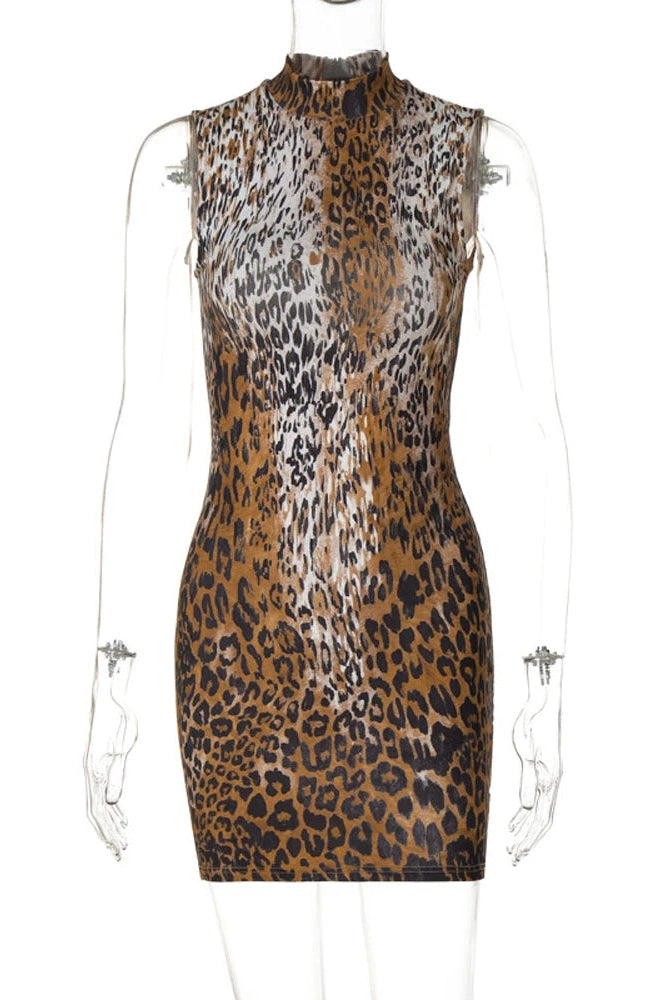 KAVAW - Leopard Print Mini Dress