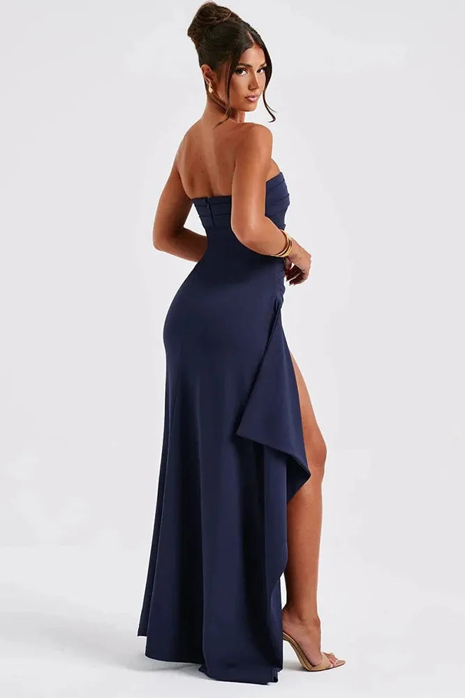 KAVAW - Strapless High Split Maxi Dress