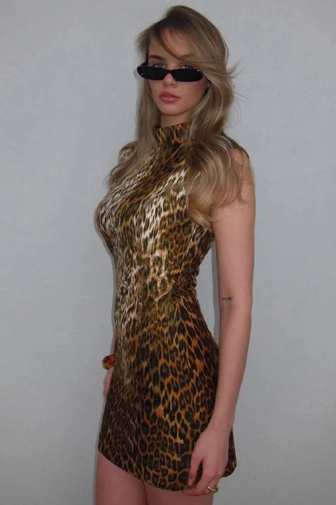 KAVAW - Leopard Print Mini Dress