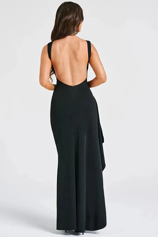 KAVAW - Elegant Backless Maxi Dress