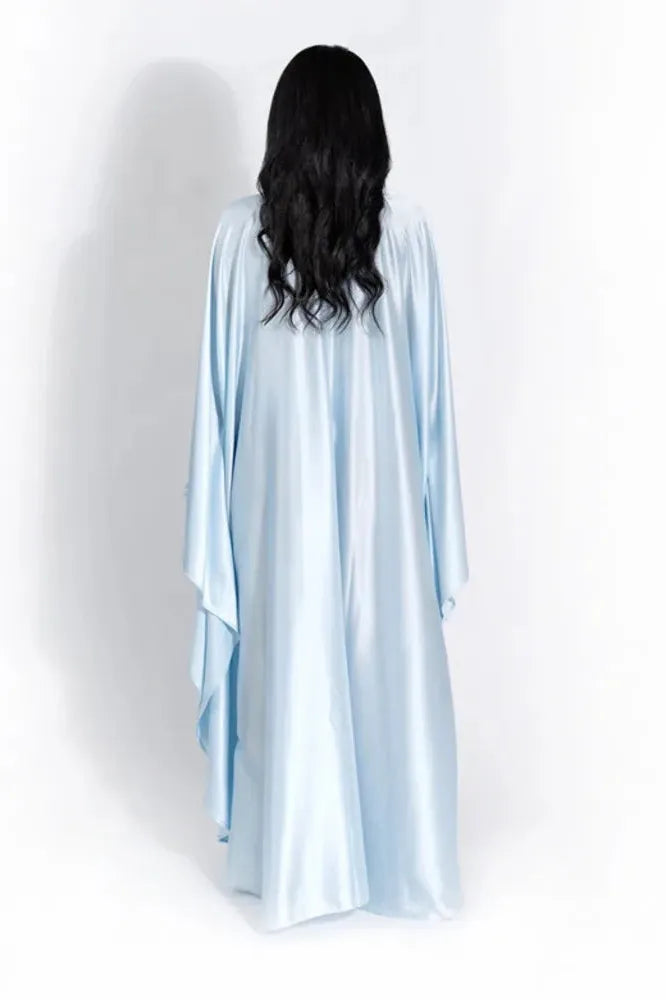 KAVAW - Satin Cloak Long Sleeve Maxi Dress