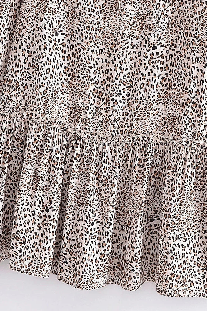 KAVAW - Leopard Ruffle Mini Dress