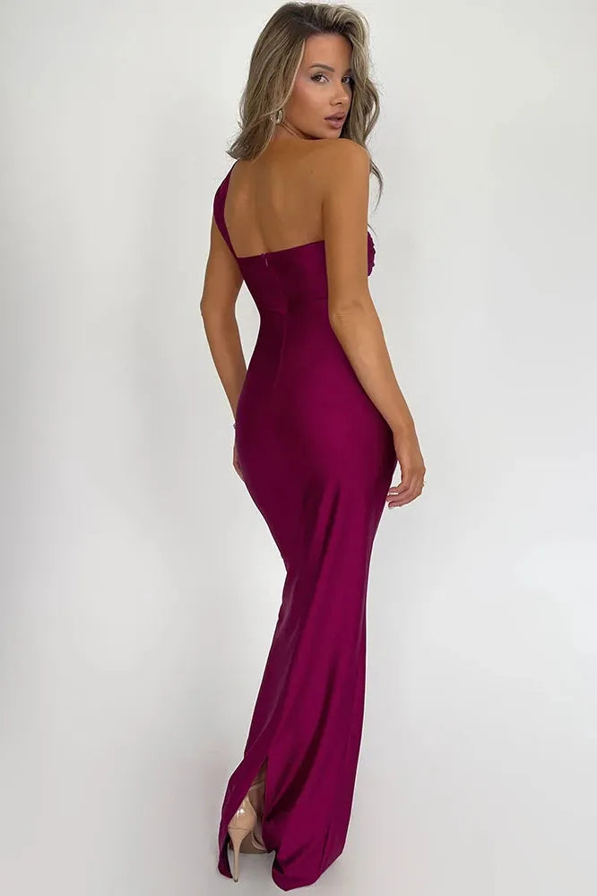 KAVAW - Elegant One Shoulder Maxi Dress