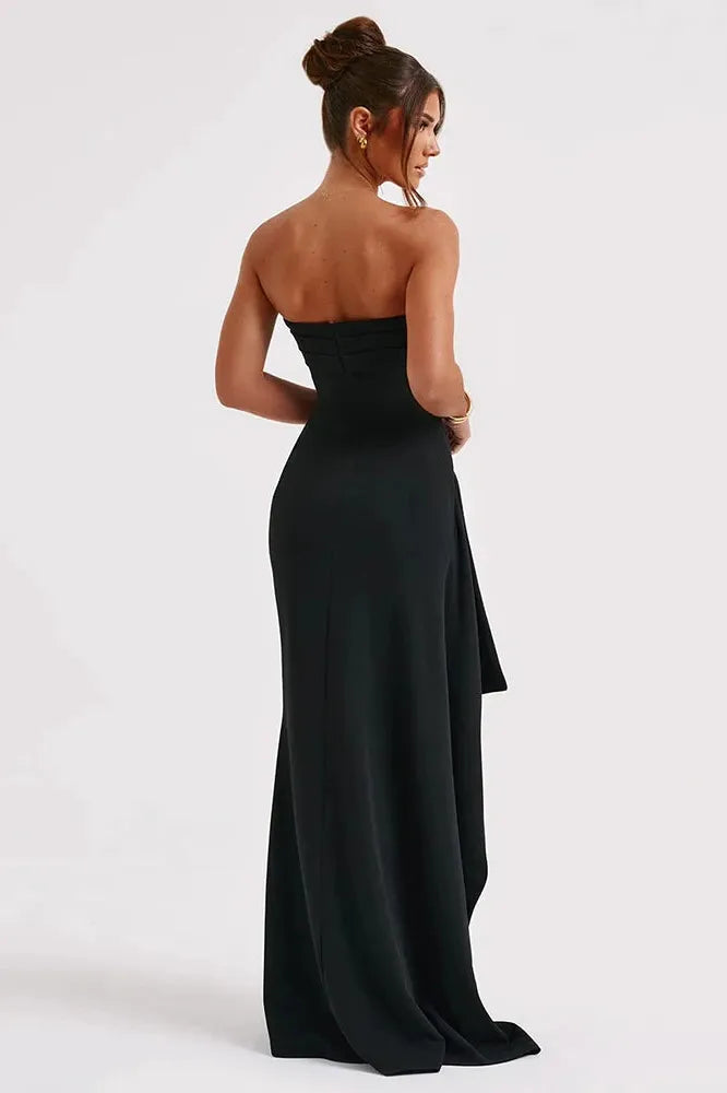 KAVAW - Strapless High Split Maxi Dress