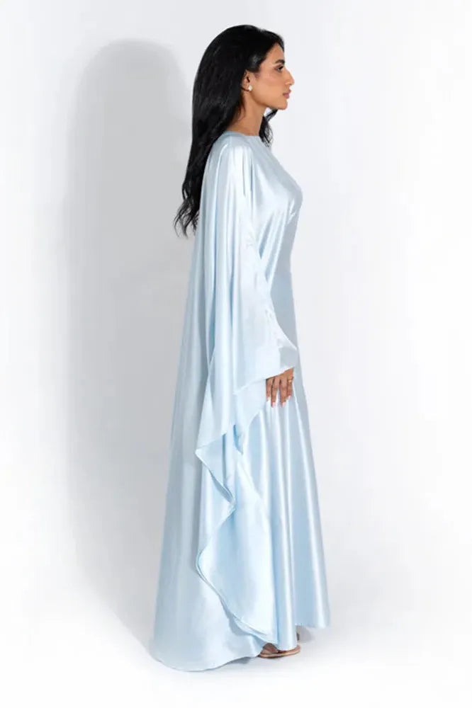 KAVAW - Satin Cloak Long Sleeve Maxi Dress