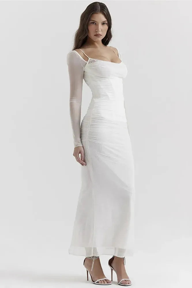 KAVAW - Elegant Sheer Maxi Dress