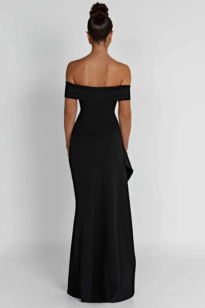 KAVAW - Elegant Off-shoulder Maxi Dress