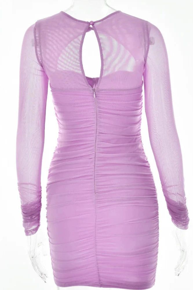 KAVAW - Hollow Out See-Through Mini Dress