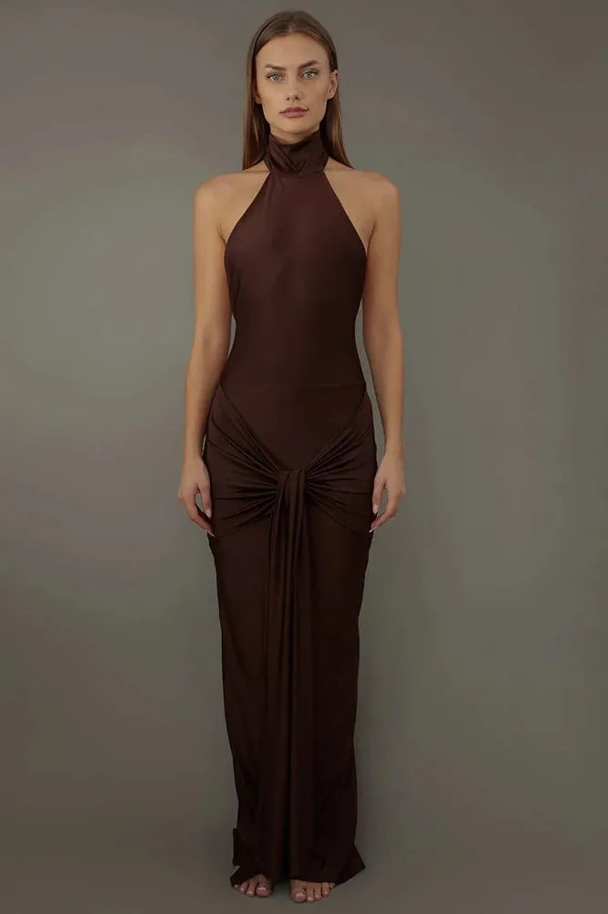 KAVAW - Irregular Backless Maxi Dress