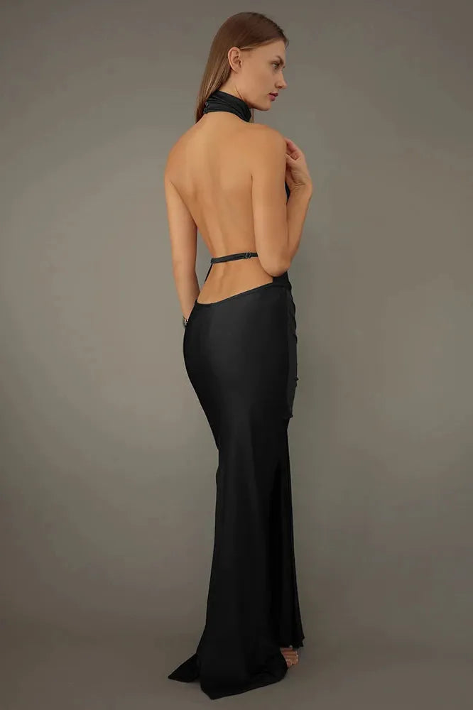 KAVAW - Irregular Backless Maxi Dress