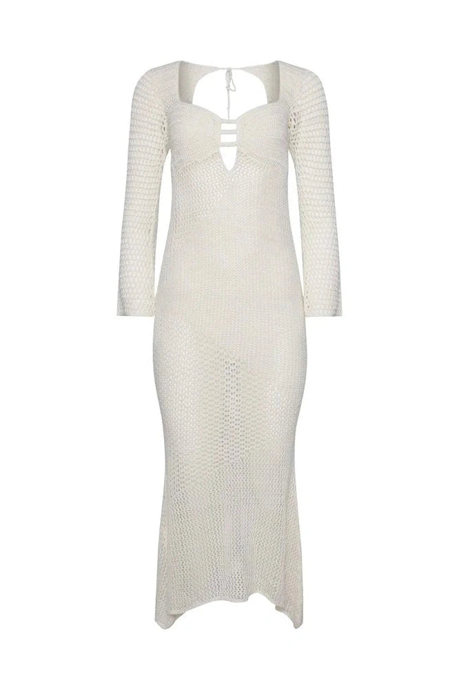 KAVAW - Hollow Out Knit Maxi Dress