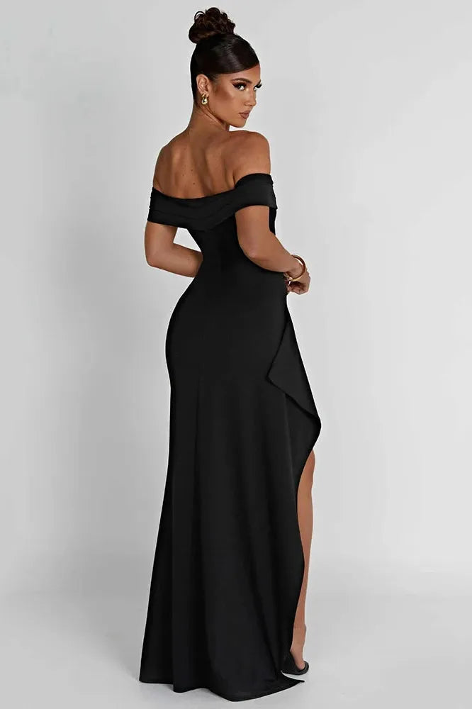 KAVAW - Elegant Off-shoulder Maxi Dress