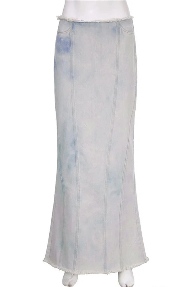 KAVAW - Denim Maxi Skirt Dress