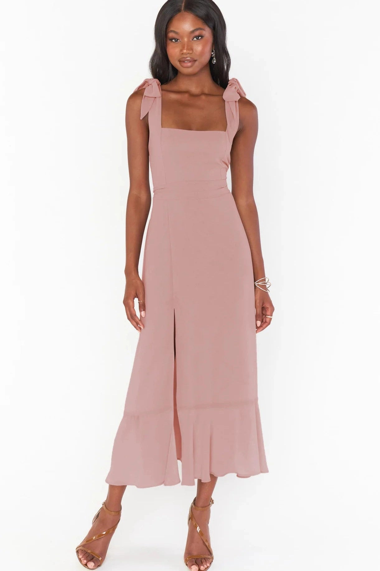 KAVAW - Slit A-Line Elegant Maxi Dress