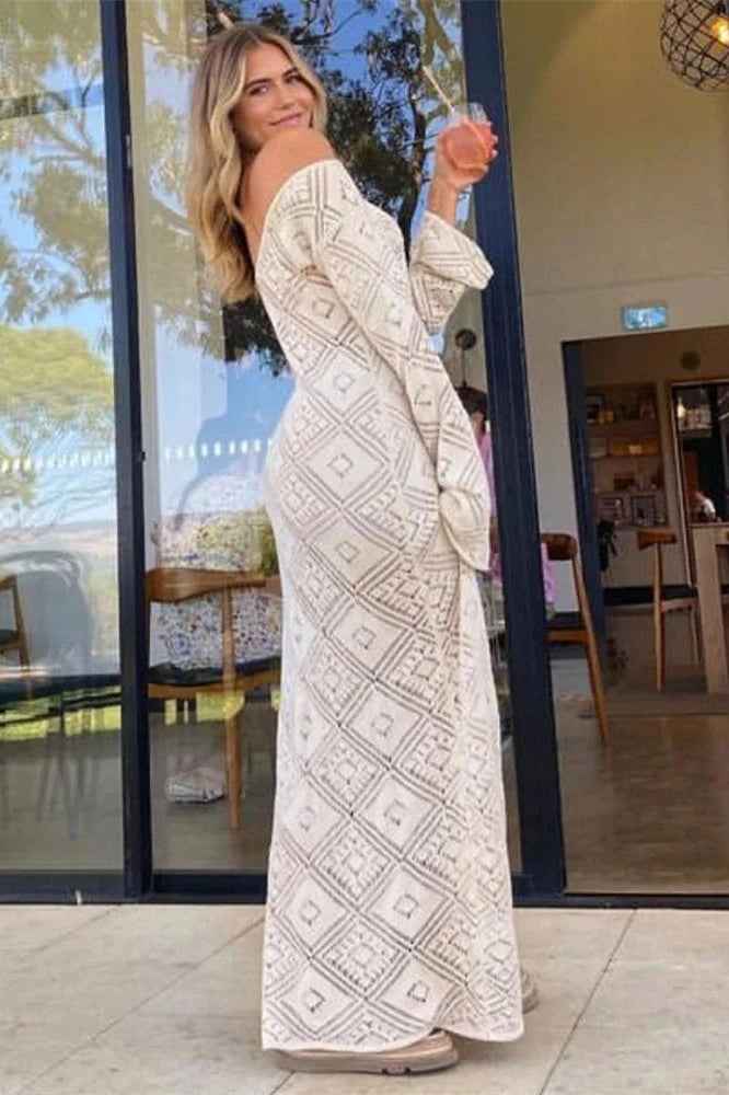 KAVAW - See-Through Backless Maxi Dress