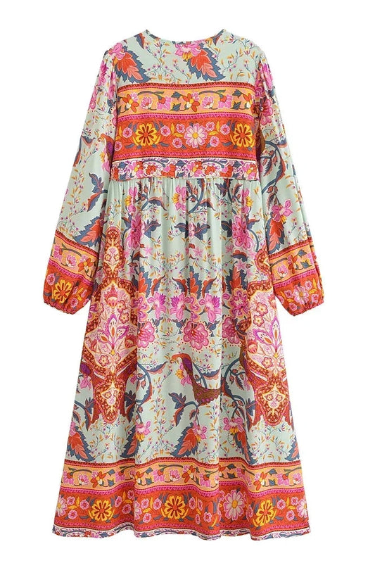 KAVAW - Tassel Floral Maxi Dress